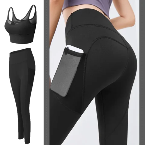2 Piece Set Workout Clothes for Women Sports Bra and Leggings Set Sports Wear for Women Gym Clothing Athletic Yoga Set