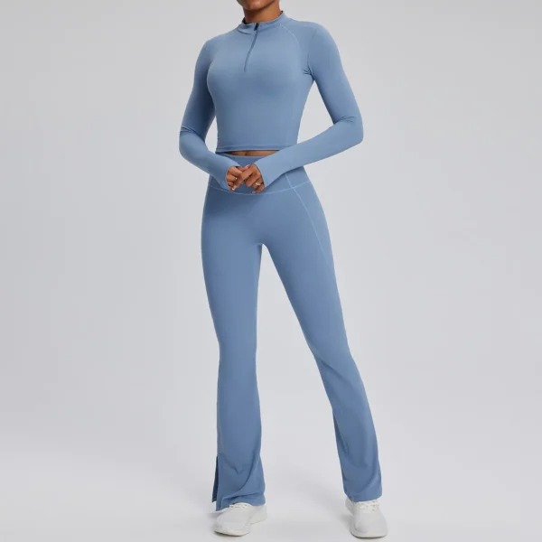 2PCS Yoga Suit Sports Set Women Quick-Drying Gym Set Women Tracksuit Running Workout Long Sleeve Sports Shirt Yoga Clothing