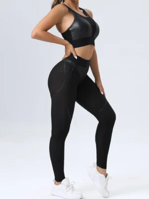Fitness Sexy Sports Suit Women Yoga Set 2 Pieces Gym Workout Clothing for Bra Push-Up Women High Waist Leggings Sports Clothing