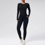Sports Suits 2PCS Yoga Set Women Workout Set Sportswear Gym Clothing Fitness Long Sleeve Crop Top High Waist Leggings