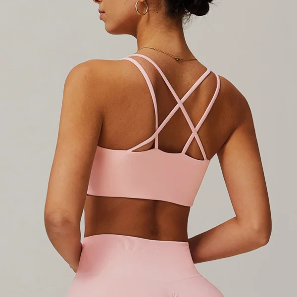 Women Sexy Scrunch Sports Bra Gym Top Women Neck Hanging Back Women Sportswear Yoga Underwear Fitness Workout Yoga Clothing