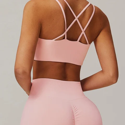 Women Sexy Scrunch Sports Bra Gym Top Women Neck Hanging Back Women Sportswear Yoga Underwear Fitness Workout Yoga Clothing